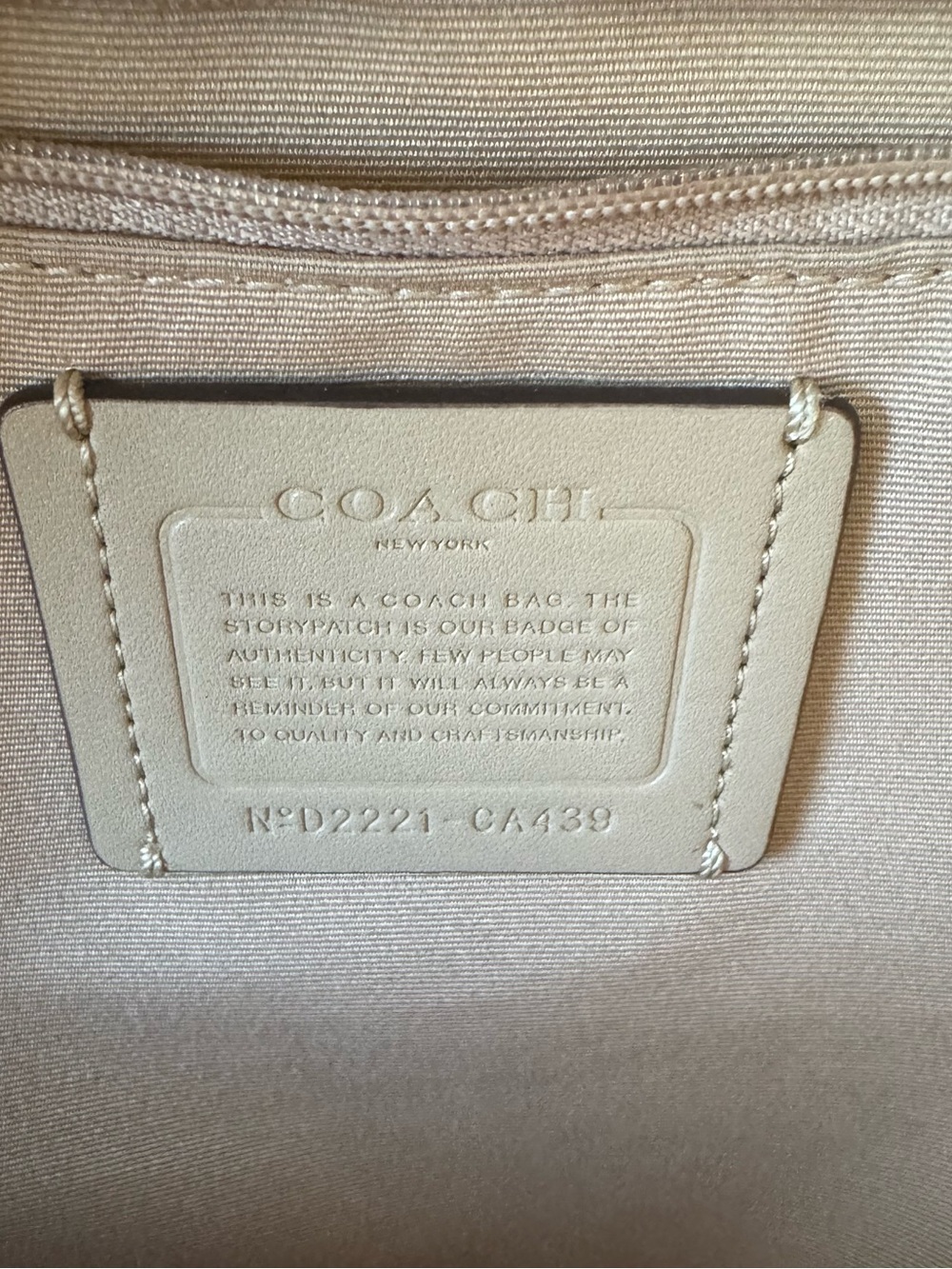 Coach Signature Canvas Backpack Tan Brown Leather Trim Gold Hardware - Picture 4 of 8